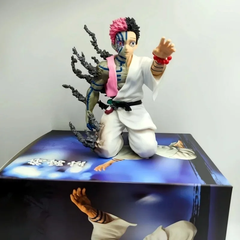14cm Demon Slayer Figur Akaza Anime Actionfigur PVC Sammelfigur Modell Kinderspielzeug Halloween Geschenke Puppe Dekorationen