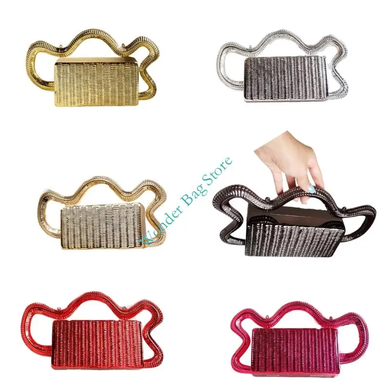

Stylish Square Unique Chain Evening Handbags for Women Wedding Party Cocktail Prom Acrylic Evening Clutches Purses