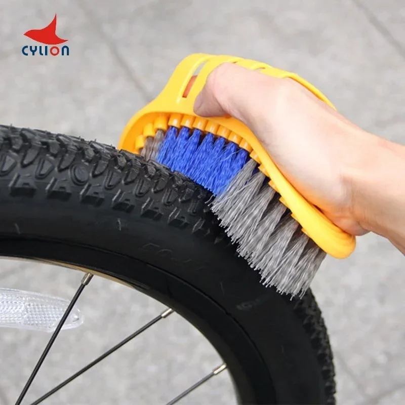 CYLION 6pcs/lot Mutilfunctional Mountain Bike Cleaning Tool Set Cycling Tire Brush Bicycle Chain Brake Disc Wheel Rim Cleaner