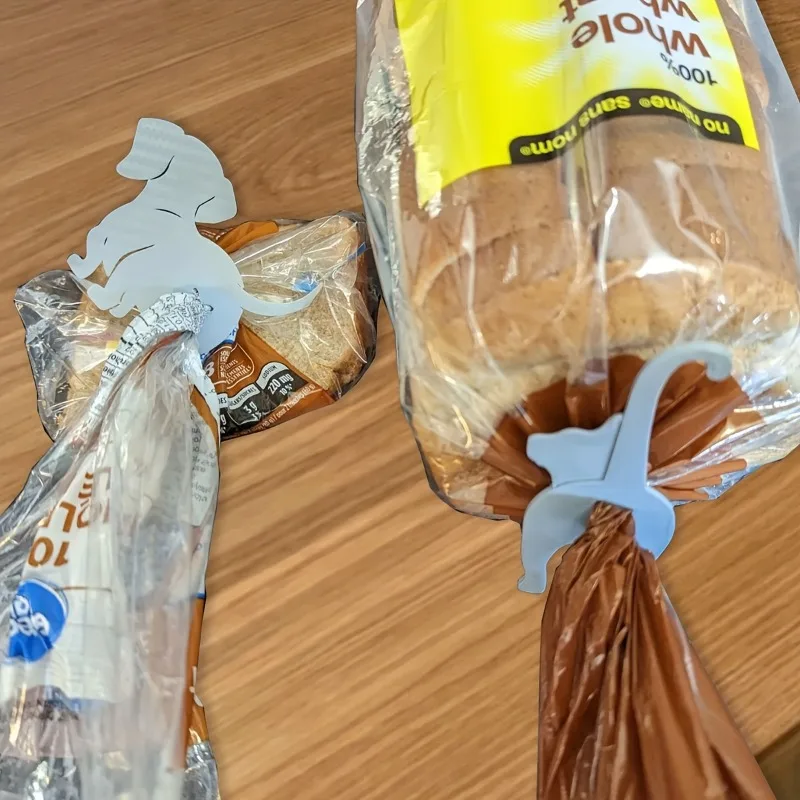 Clip de sellado para pan a tope de gato, Clip para bolsa de pan para perro y gato, Clip para bolsa de comida en forma de mascota, herramientas de artículos de cocina para el hogar