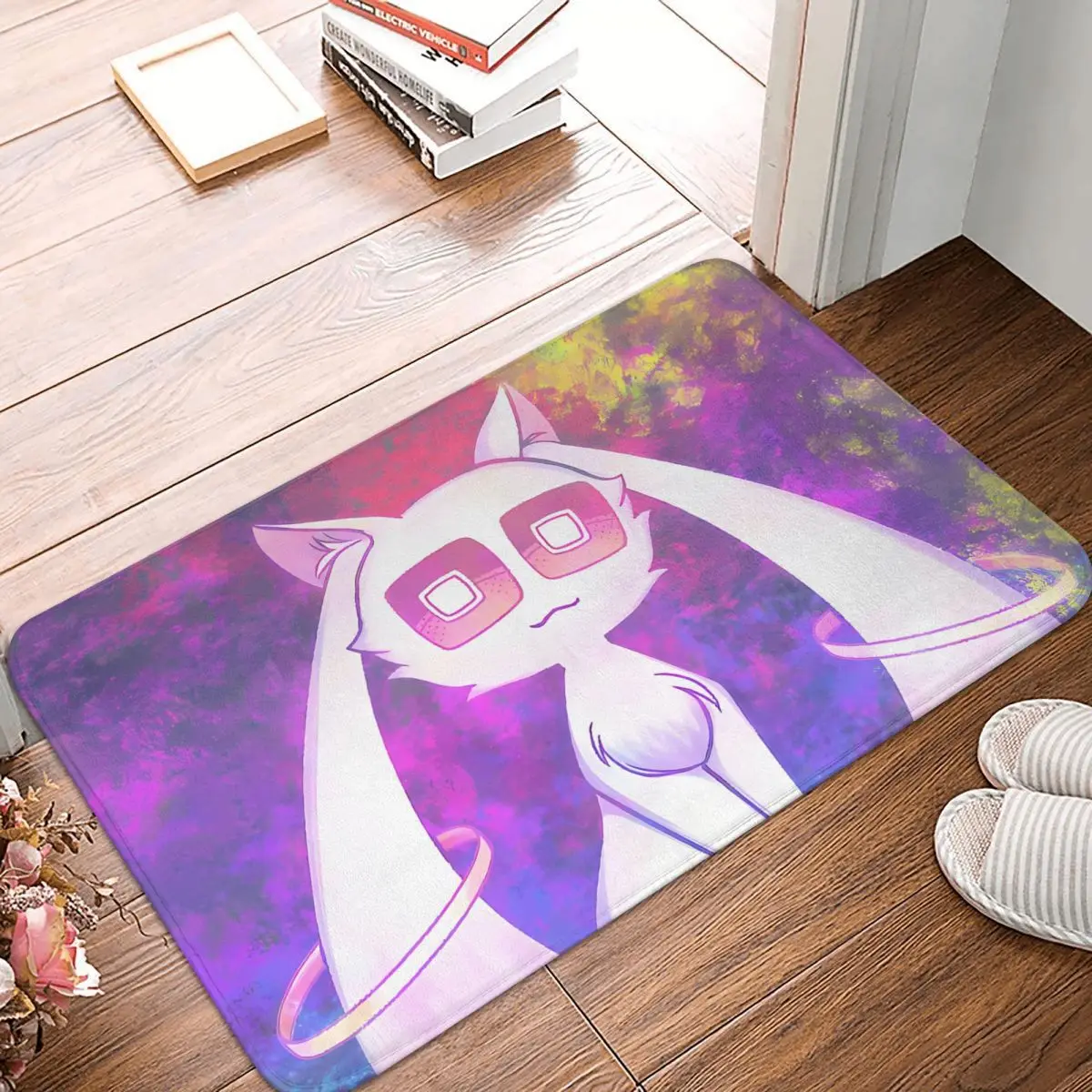 Kyubey Madoka Magica Puella Magi Madoka Magica Anime Non-Slip Carpet Doormat Living Room Bathroom Mat Welcome Decor Rug