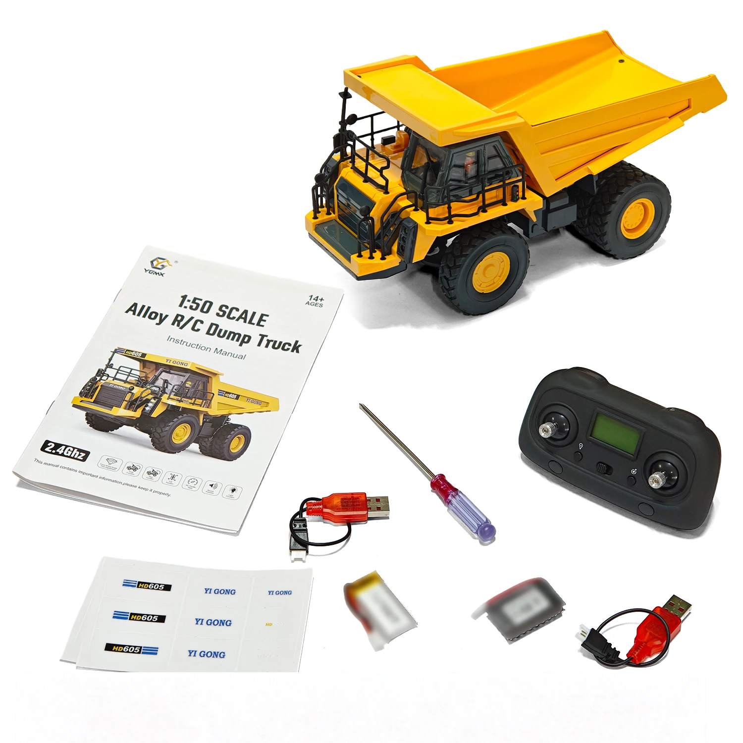 Dump Truck Toy - 1/50 YG-HD605 RTR RC Dump Truck