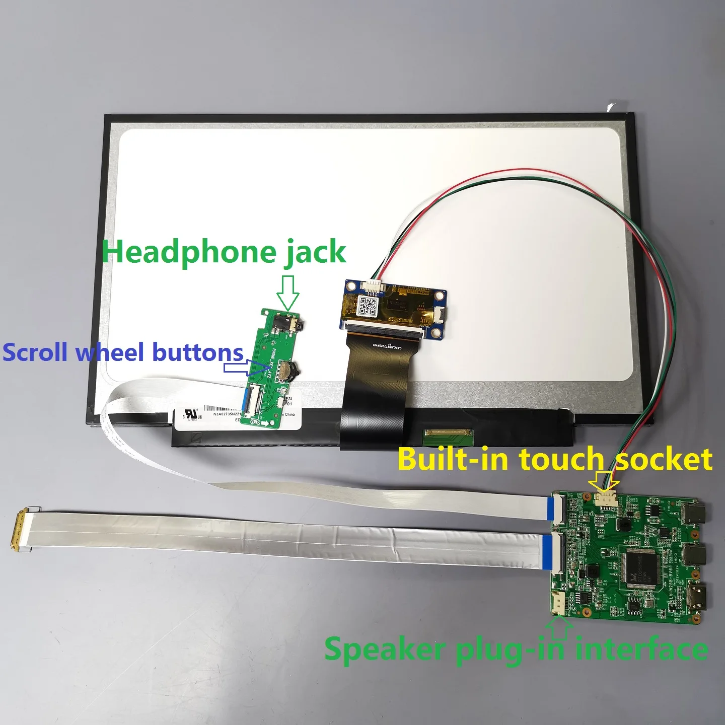 Kit de módulo de exibição de tela sensível ao toque de 12 polegadasTPM USB-C IPS FHD 1080P Touch capacitivo de 10 pontos 5V Plug Play para Raspberry Pi Arduino