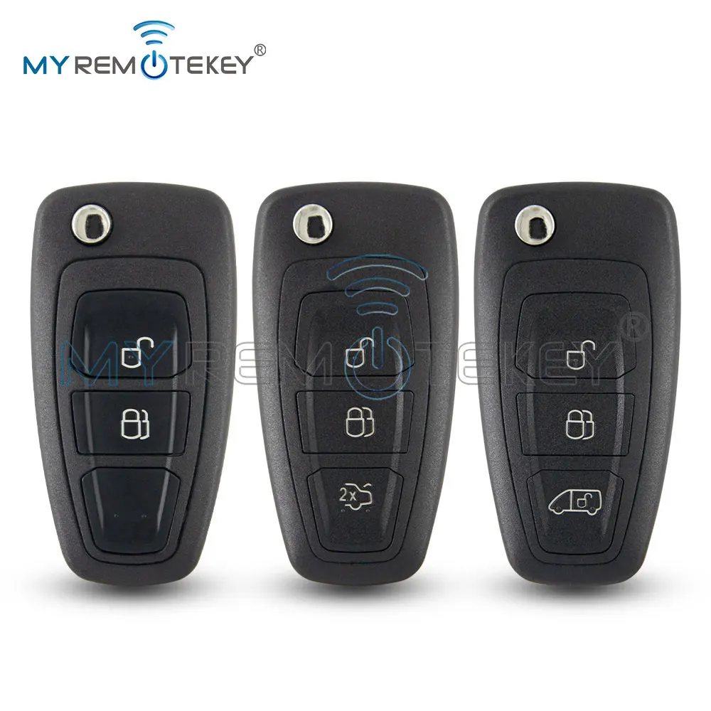MYREMOTEKEY Flip Folding Remote Key Shell Fob Case for  Ford Ranger 2011 2012 2013 2014 2015 HU101 Blade EB3T-15K601-BA 5WK50165