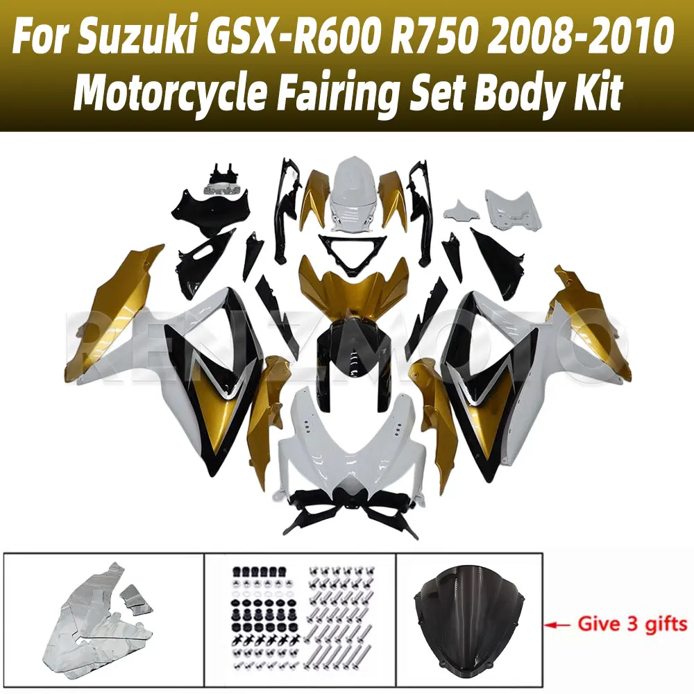 

For Suzuki GSX-R600 R750 2008-2010 K8 K9 K10 Motorcycle Set Body Kit Fairing Plastic Accessories Injection Bodywork S0608-104a