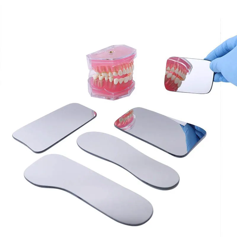 5Pcs Double‑Sided Glass Intraoral Reflector Mirror Set Orthodontic Photography Mirrors For Dental Lab Shooting Accessory