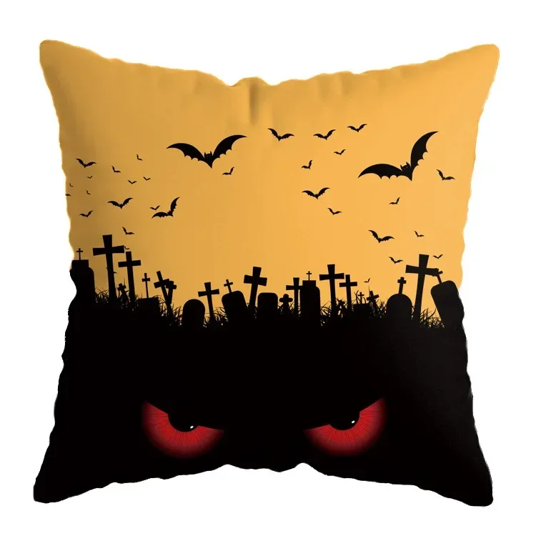 40/45/50cm Halloween Cushion Cover Pumpkin Bat Wizard Ghost Halloween Decor For Home Pillowcase Halloween Part Gifts