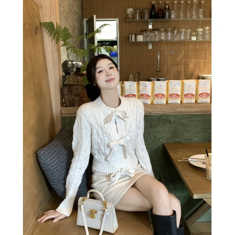 Sweet Sle Long Sve Strickpullover Damen Winter New Faion Slim Fit Sli Gürtel Vielseitige Strickwaren Trendige Oberbekleidung