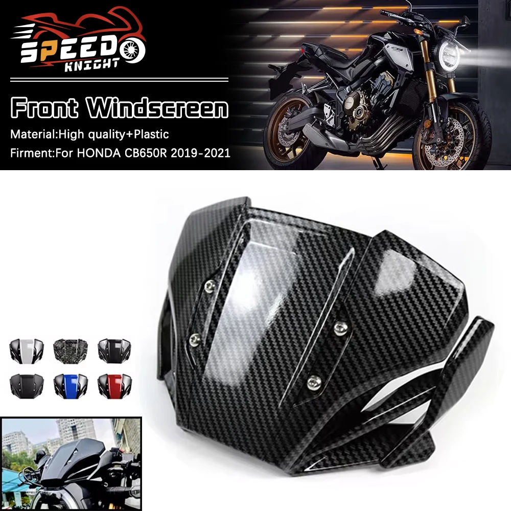 For HONDA CB650R 2019 2020 2021 Motorcycle Wind Deflector Front Windscreen Windshield Accessories for CB 650R