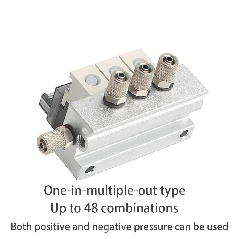 12V 24V 220V combinazione di elettrovalvola pneumatica in miniatura pressione positiva pressione negativa utilizzare valvole NC a 2/3 vie