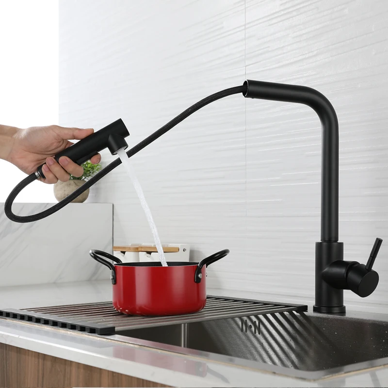 SDSN Touch Kitchen Faucets SUS304 Stainless Steel Pull Out Kitchen Sink Faucet Hot Cold Smart Sensor Touch Kitchen Mixer Tap