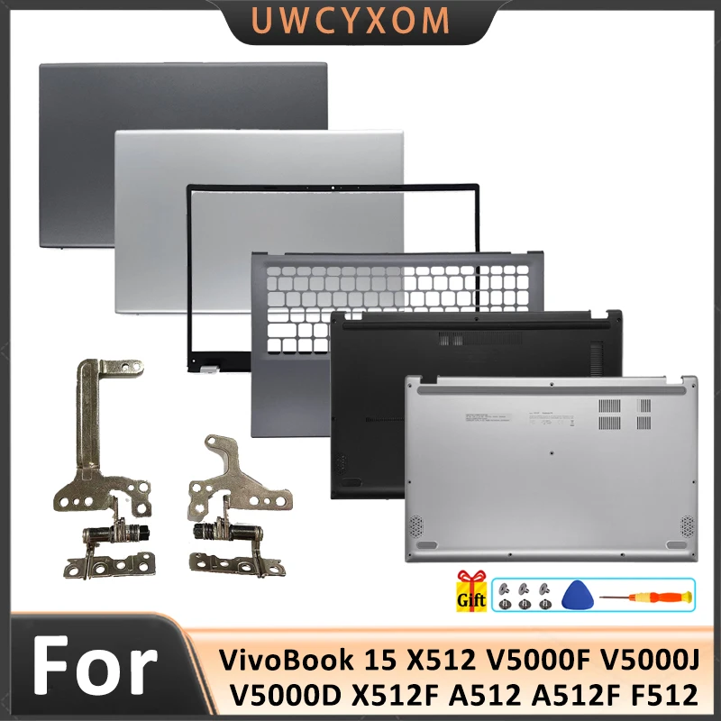 

For VivoBook 15 X512 V5000F V5000J V5000D X512F A512 A512F F512 Laptop LCD Back Cover Front Bezel Palmrest Hinges Bottom Case