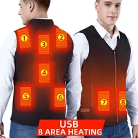 Winter Jacket Men Heated Vest Heating Vest USB Infrared Electric Heating Men Clothing Flexible Thermal Mens Jacket for Hiking
