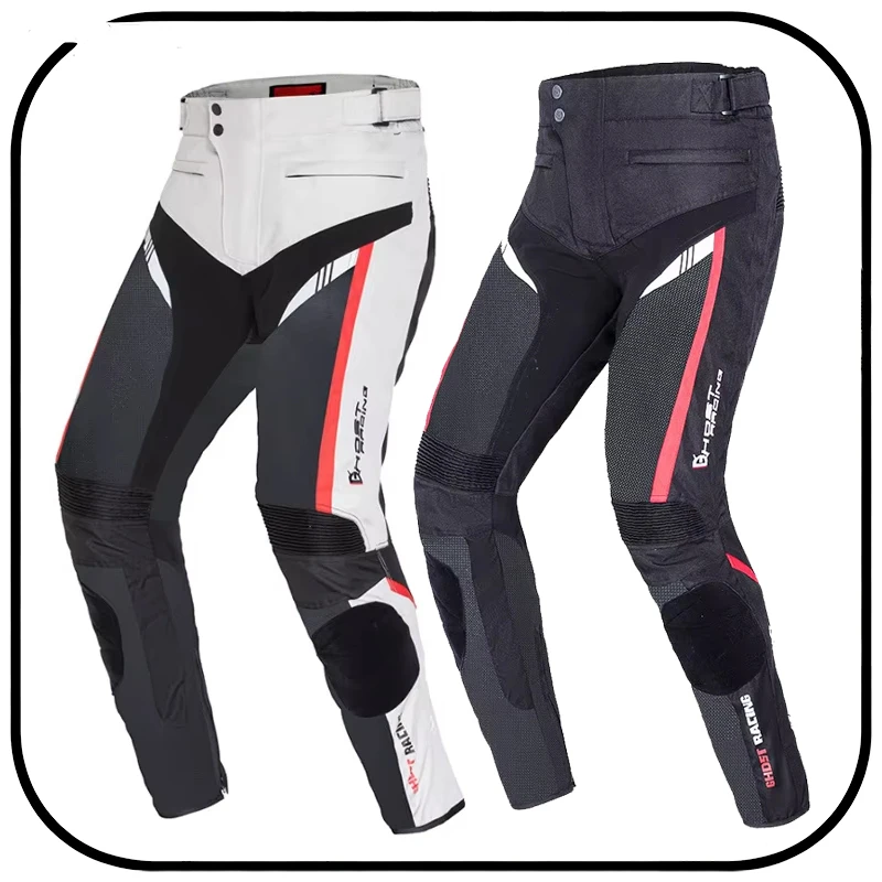 

Ghost Racing Male Motorcycle Riding Pants Breathable Mesh Summer Anti Fall Protective Quick Dry Motorbike Racing Trousers