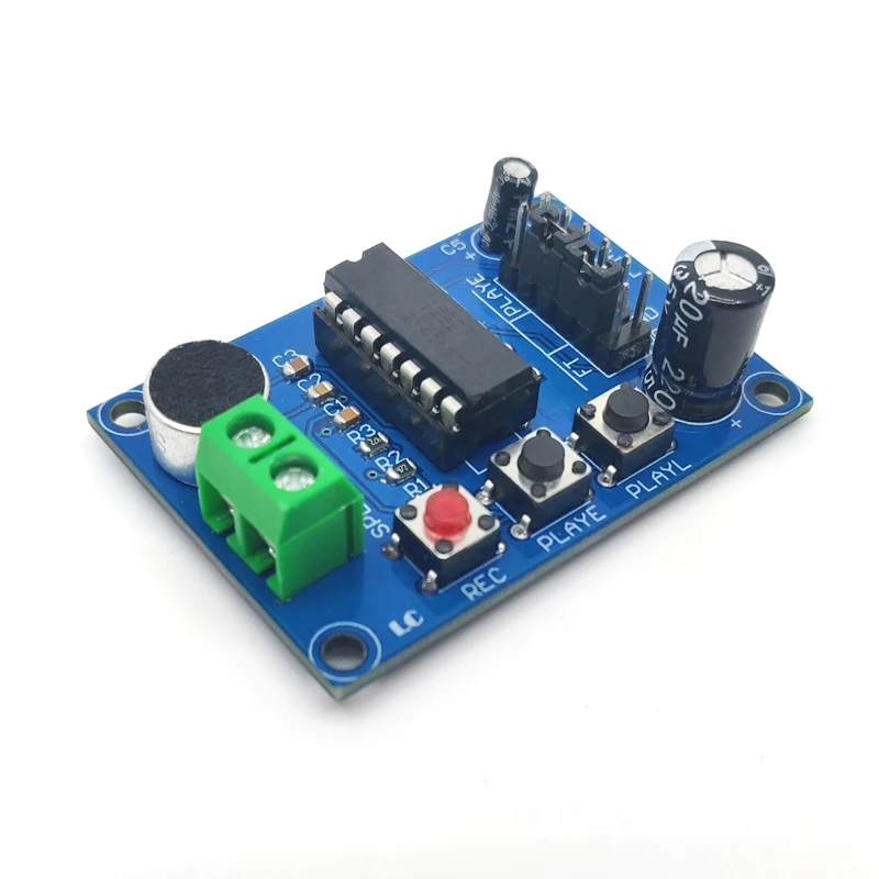 

ISD1820 Voice Module Voice Board Recording and Playback Module Onboard Microphone