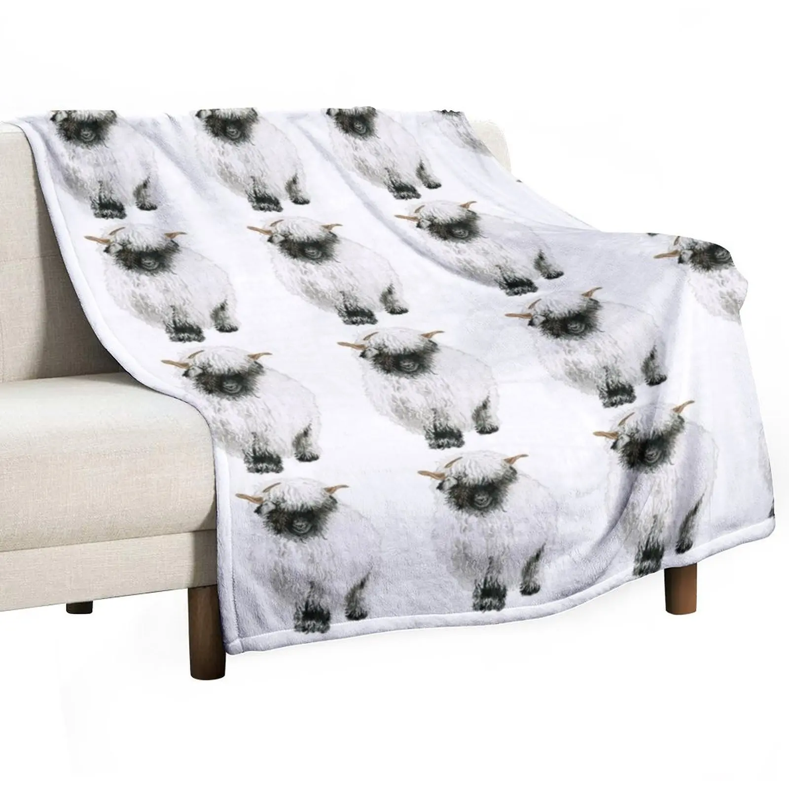 Valais Blacknose Sheep Drawing Throw Blanket Summer Beddings warm for winter Sofa Quilt Blankets For Baby Blankets