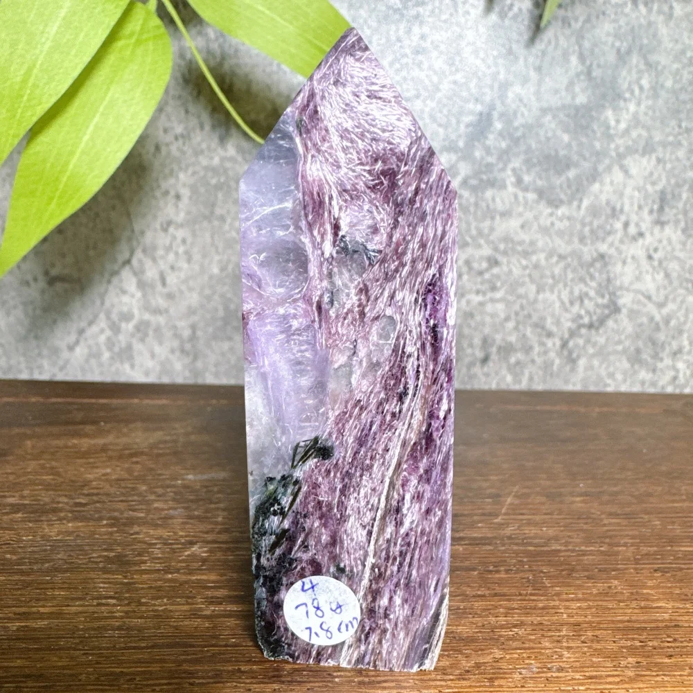 Unique Natural Purple Charoite Towers with Green Tourmaline & Mica Healing Crystals Reiki Home Decor Gift - Mix  Gemstone Towers