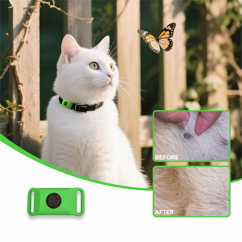 Natural Anti-Flea & Tick Pendant Oils for Dogs & Cats Collar Wearable Pet Tags with Essential Oils to Repel Pests Safely - view 2