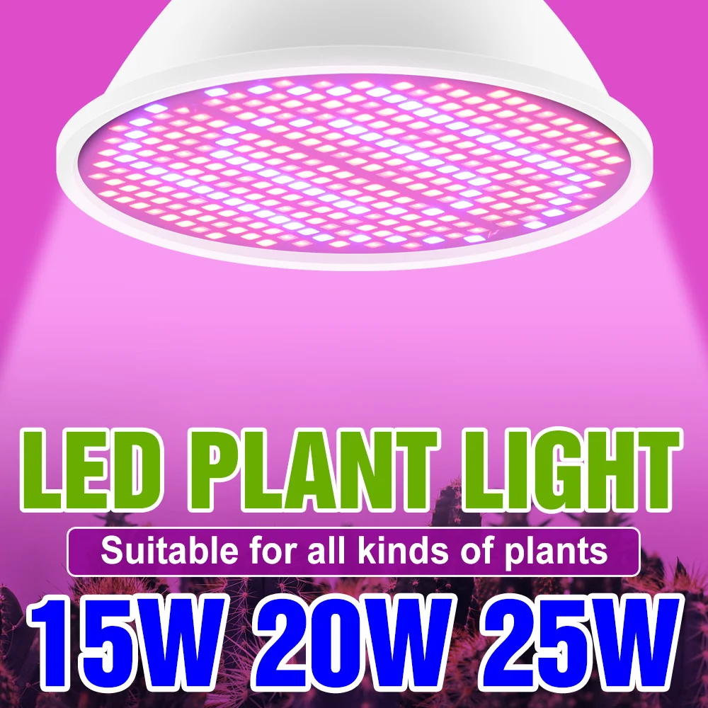 

25W Full Spectrum Grow Bulb Indoor LED Plant Fill Lamps E27 Greenhouse Tent Flower Potted Tomato Vegs Fruit Cultivation Lighting