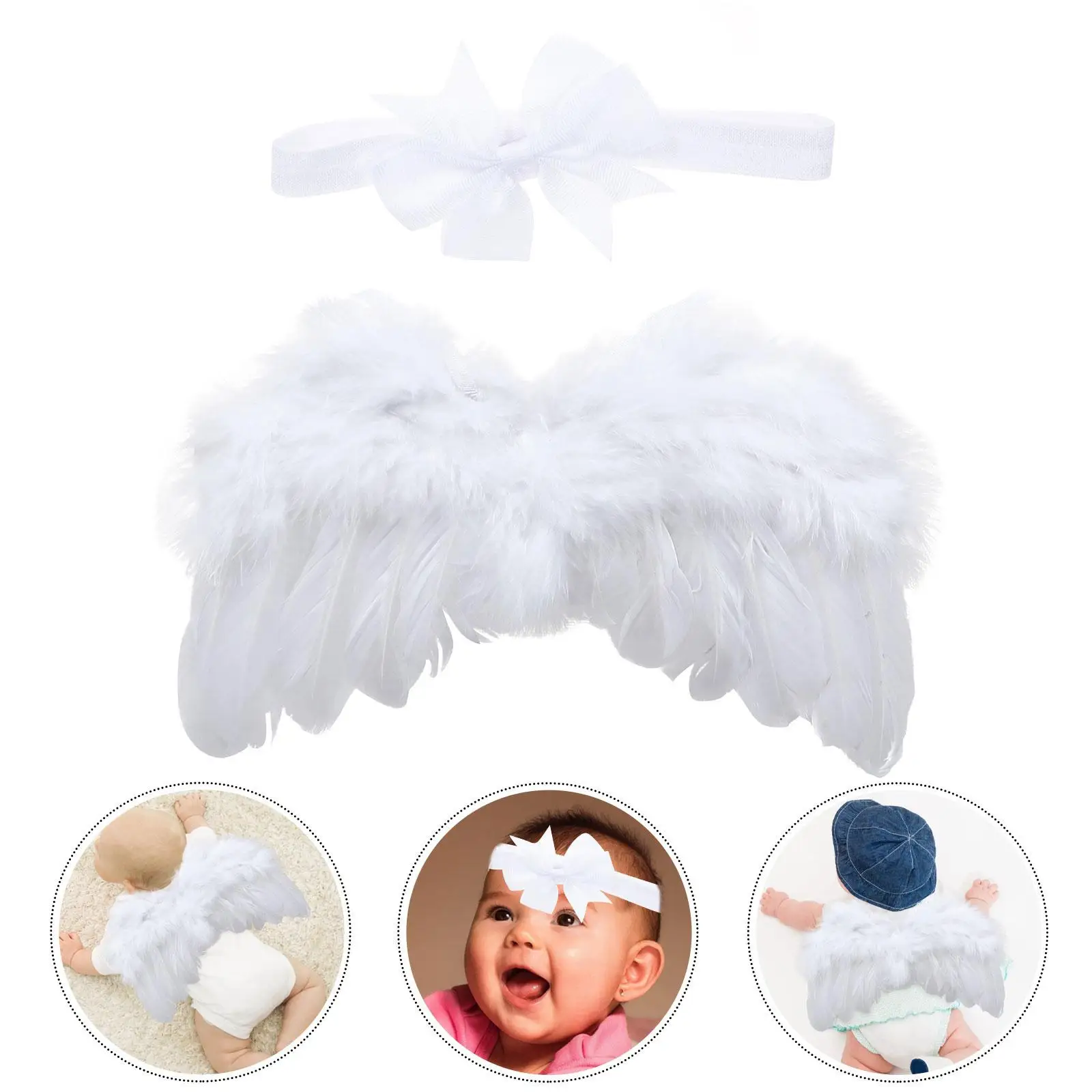 Angel Wing Set for Girls Lightweight Easy On Off Christmas Costume Props Kids Performance Wing Decor Accessories
