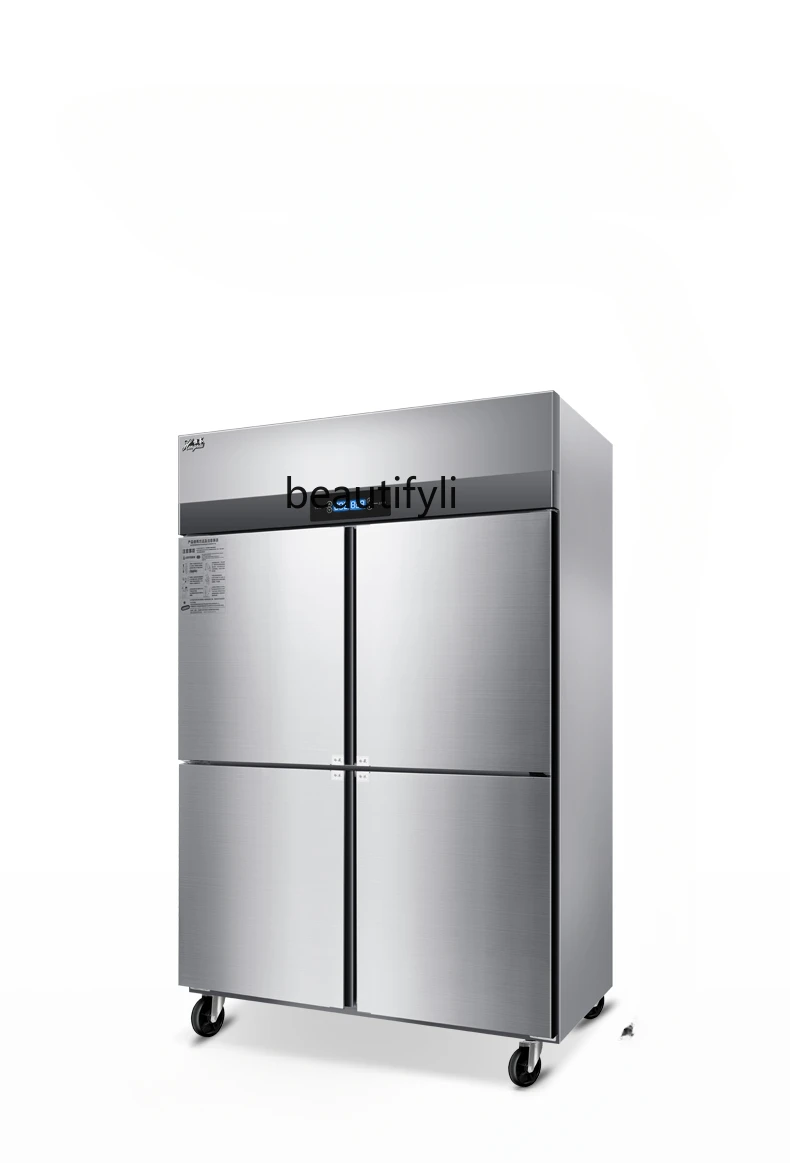 Four-door refrigerator commercial dual-temperature refrigeration frozen fresh-keeping kitchen large-capacity freezer