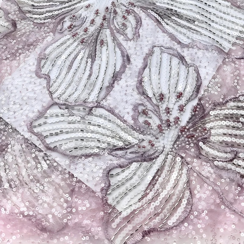 

Новейшие блестки ручной работы с цветочной вышивкой из бисера, африканские тюль высокого качества для свадьбы, женская сетчатая кружевная ткань на 5 ярдов