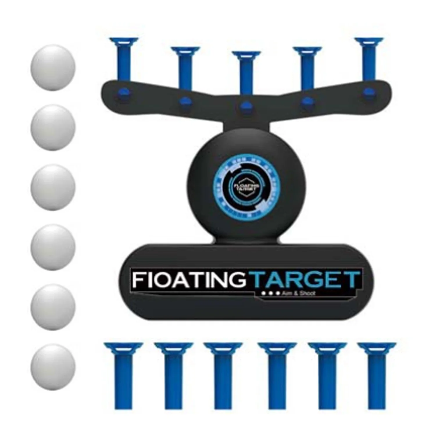 Shooting Games Toy Electric Floating Target Practice Toys with 10pcs Floating Balls for Adults Kids Boys Party Game