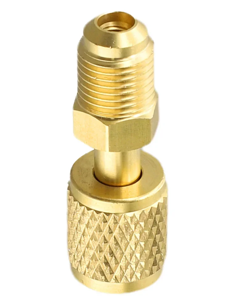 Female 5/16 X M1/4SAE Adapter Gold 1PCS Brass Easy To Install For Air Conditioning Systems For R410 R32 R22 Useful New