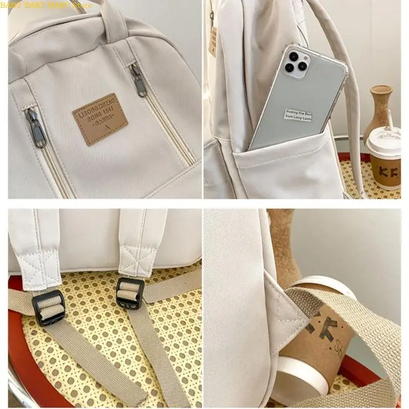 Q81A 패션 학교 책가방 나일론 백팩 노트북 여행 데이 팩 십대 소녀 대학 대용량 학생 학교