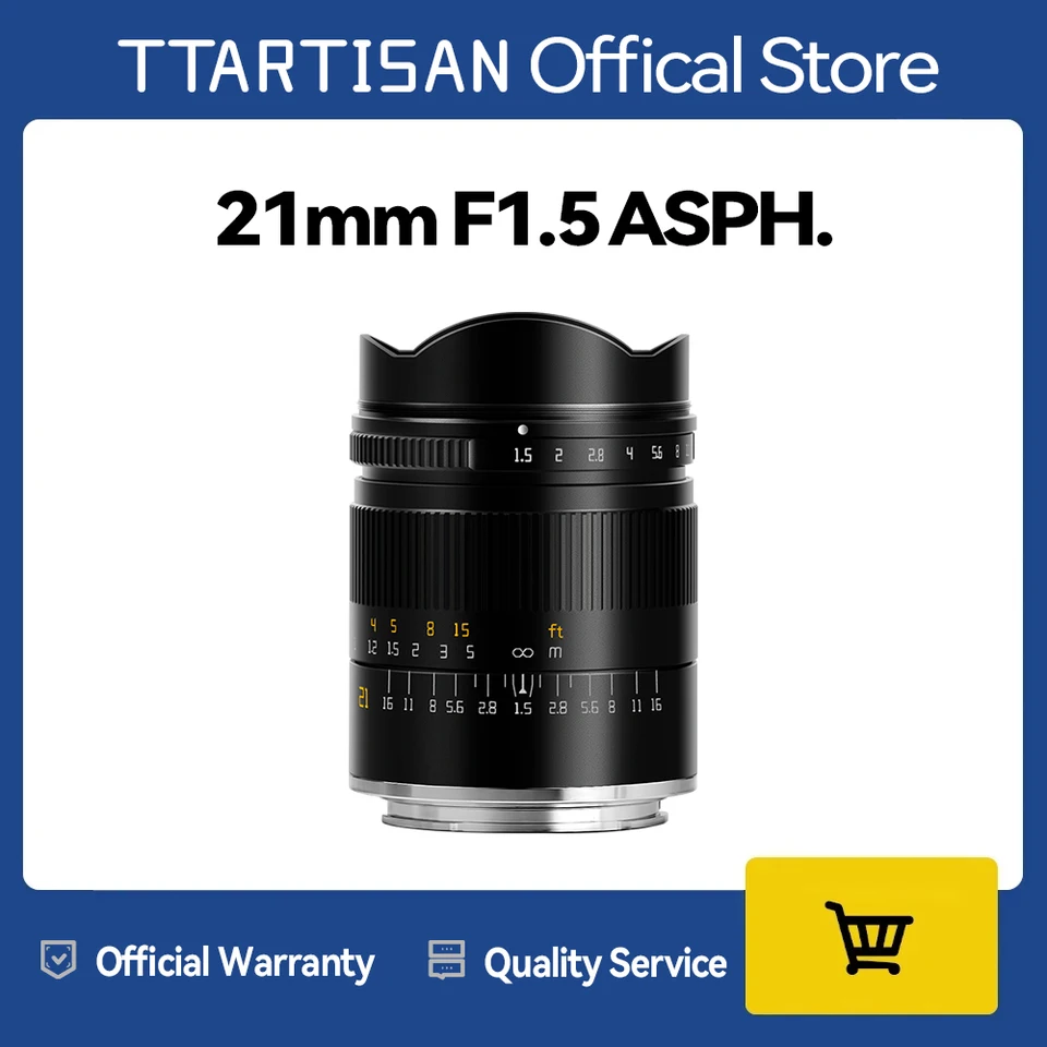 TTArtisan 21mm F1.5 Full Frame Camera Lens for Sony E Canon RF
