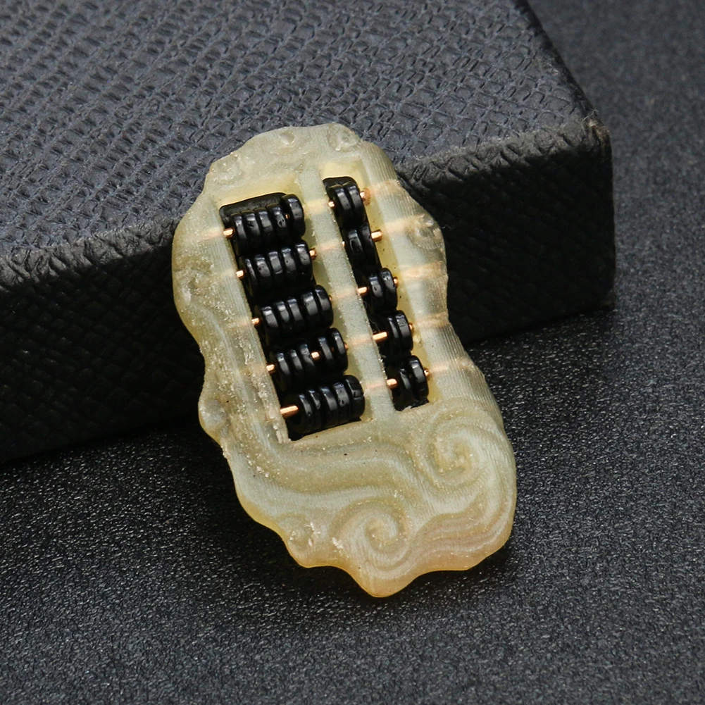 Natural Sheep Horn Mini Abacus Lucky Blessing Crafts Suitable for Necklace Key Chain Pendant Making Accessories