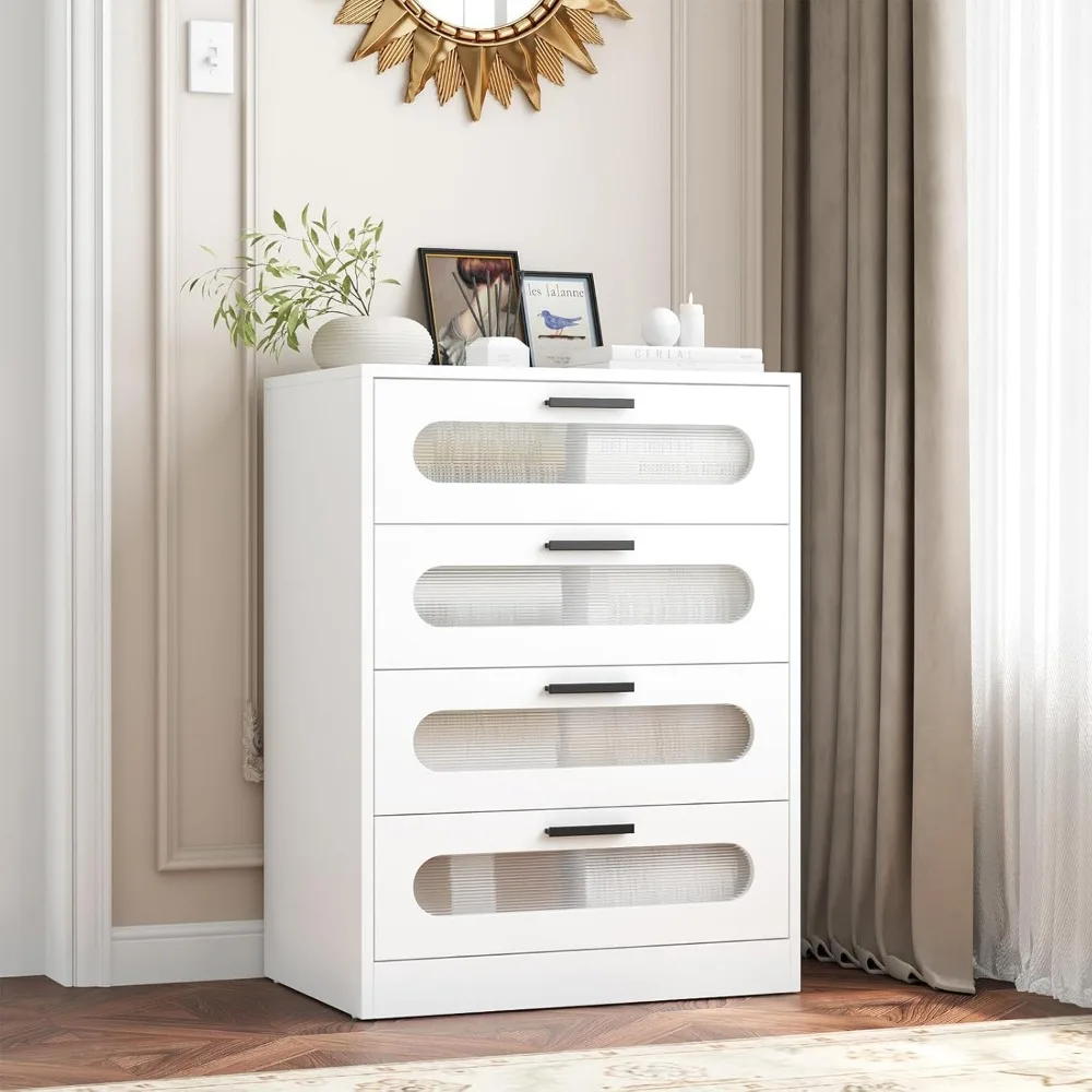 

Dresser for Bedroom, Modern Chest of Drawers with Deep Drawers, 4 Drawer Dressers Organizer for Living Room, Bedroom, Hallway,