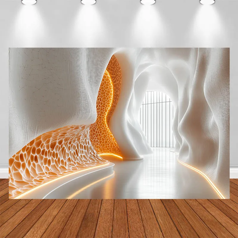 

LS Photography Background White Corridor LED Strip Decor Birthday Wedding Adult Portrait Photo Backdrop Studio