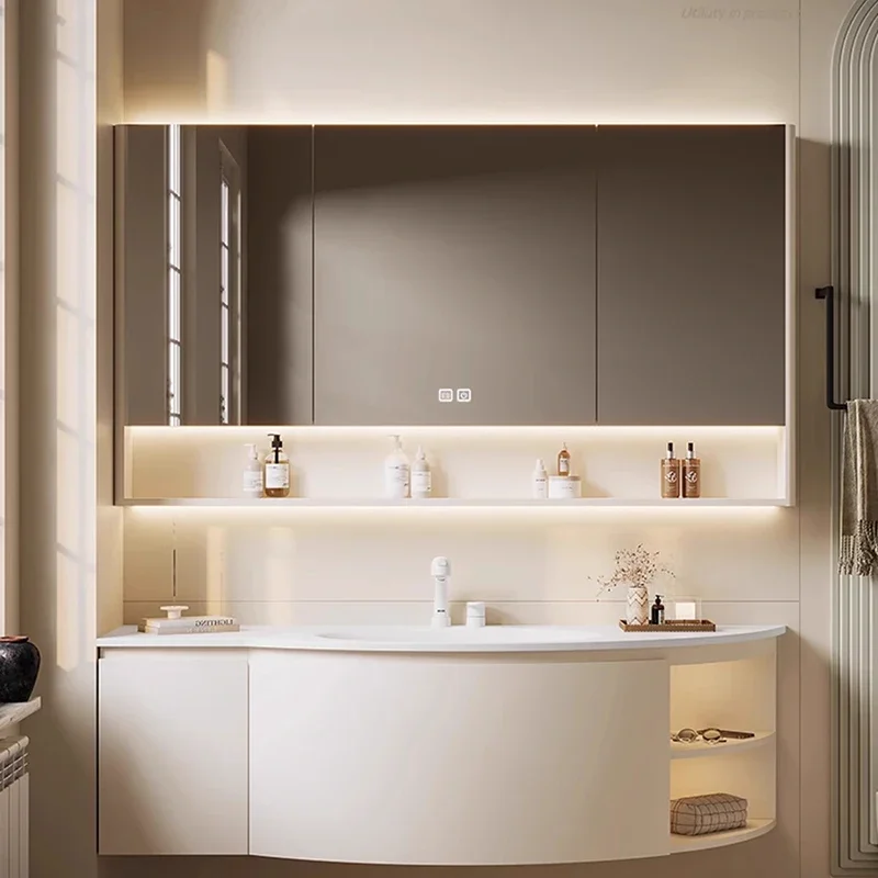 Bathroom Bedroom Mirror Cabinets Makeup Luxury  Led Smart Wall Mirror Cabinets Shower Armadi Da Soggiorno Furniture