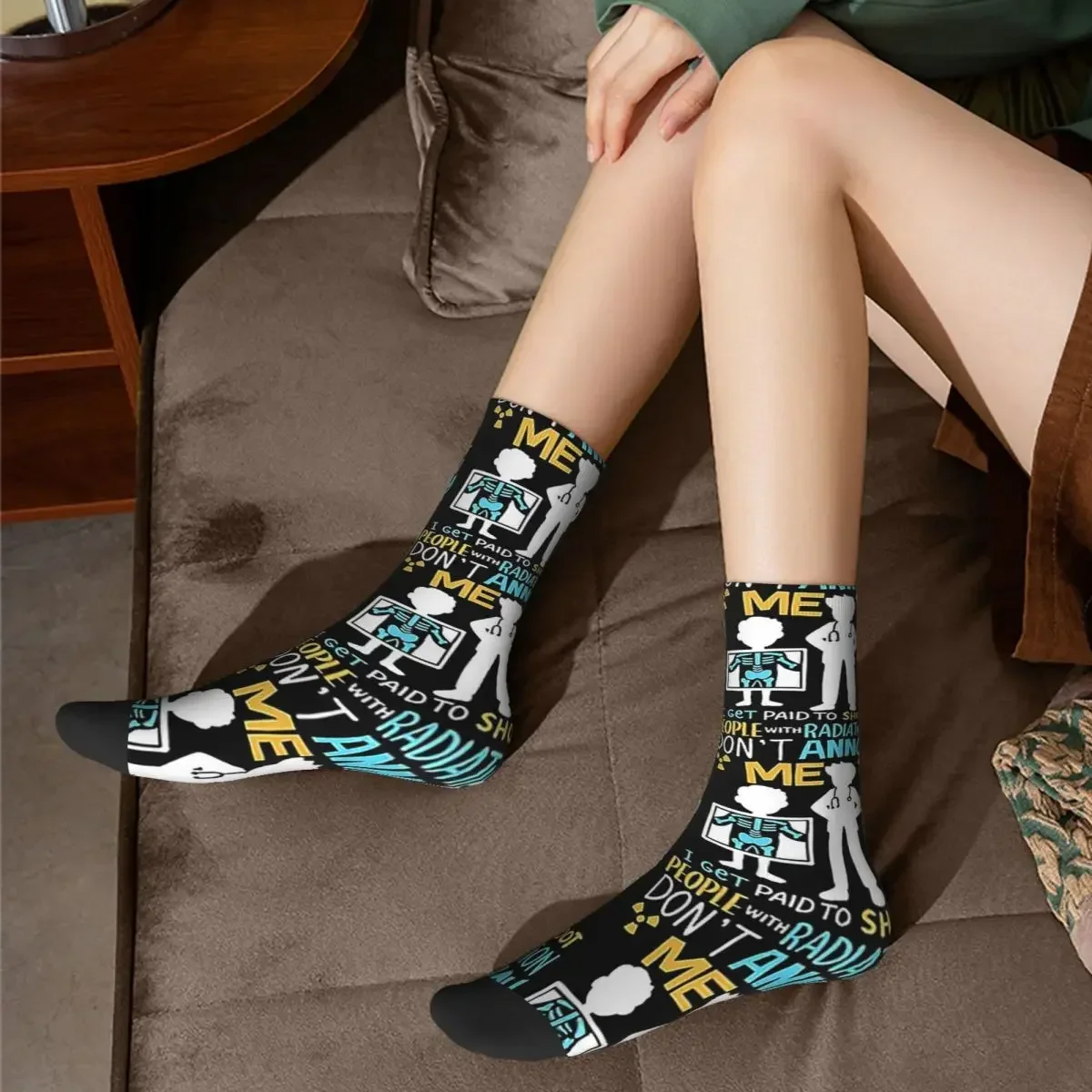 Dont Annoy Me-calcetines largos de radiología para hombre y mujer, medias supersuaves de estilo Harajuku, accesorios de regalo para todas las estaciones