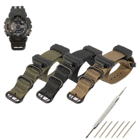 16mm Adapter+HD Conversion RAF Nylon Strap Kit Suitable for Casio Gshock GA100 GA120 5600 GWM5610 DW6600  Watchband Accessories