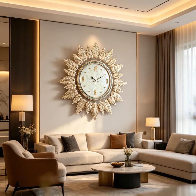 Round Upgrade Elegant Wall Clock Fashion Unique Living Room Digital Wall Clock Aesthetic Modern Relojes De Pared Home Decor Item