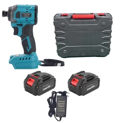 Brushless Cordless Impact Driver ,1/4-Inch 6.35mm Hex Impact Driver,High Torque 220N.m Variable Speed with suitcase