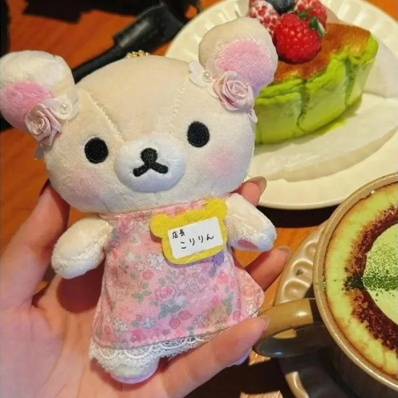 Kawaii Anime Cartoon Rilakkuma Plush Toys Decorative Keychain Backpack Pendant Lovely Girl Birthday Gifts Creative Accessories