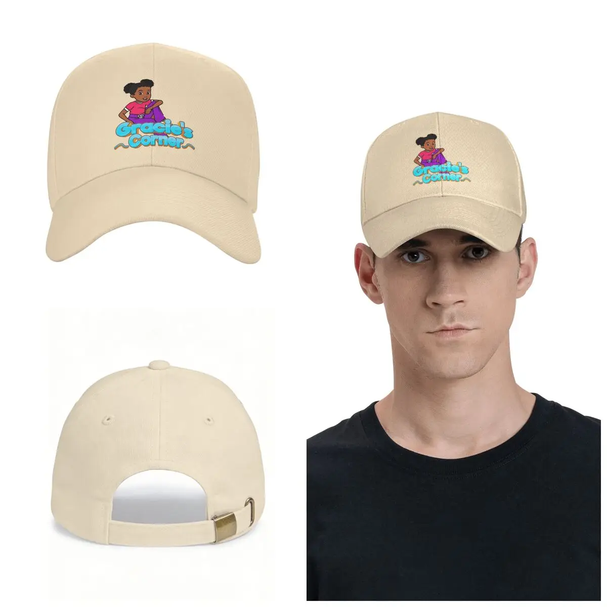 Gracies Family Corner Cute Phonic's Song Cap Fashion Casual Baseball Caps Adjustable Hat Unisex Baseball Hats Customizable