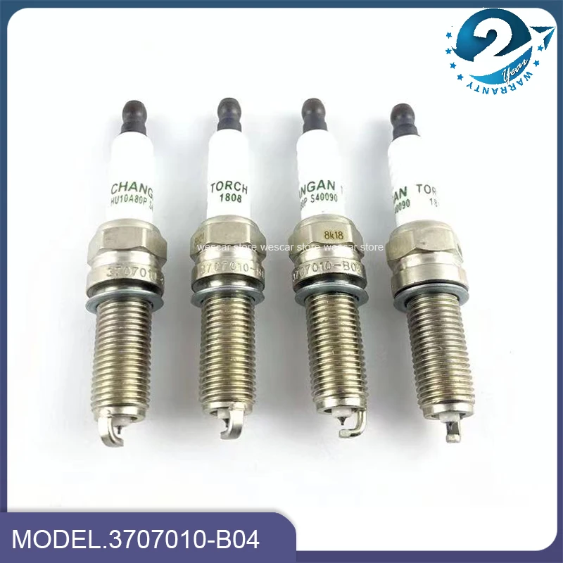 4pcs /set Original Spark Plug 3707010-B04 For CHANGAN CS35 Plus 1.6L Eado