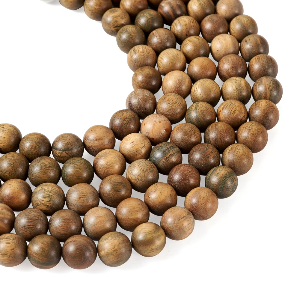 5 Strands Natural Sandalwood Beads Smooth Round Wood Loose Beads 4mm 6mm 8mm 10mm for For Jewelry Making Diy Necklace Bracelet