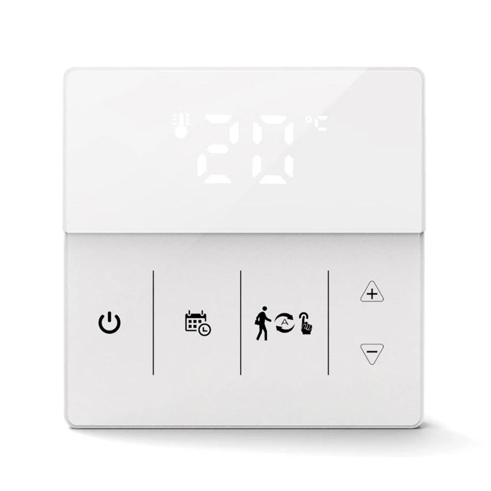 Touch Screen Thermostat Smart Thermostat Home Automation Mobile App Compatible Remote Temperature Control For Electric Heating