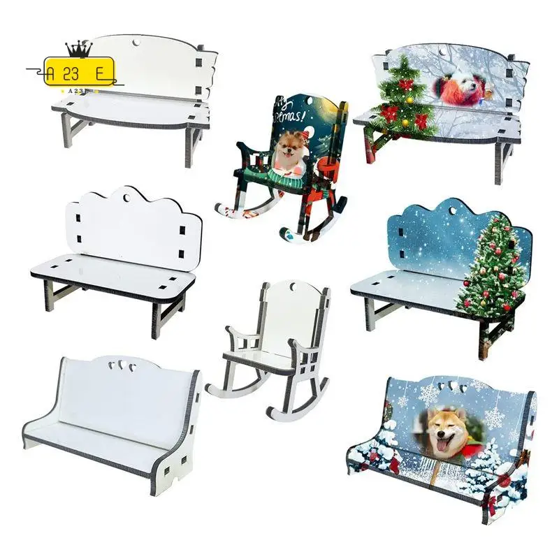 A23E-8 قطعة MDF التسامي الحلي على الوجهين التسامي الشاطئ الفراغات كرسي حلية #1