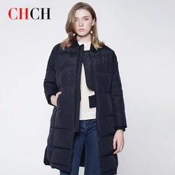 CHCH Fashion 2023 New Women Double Sided Down Jacket Winter Turtleneck Coat Double Breasted Warm Padded Parkas Snow Long coat