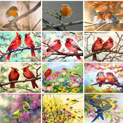 GATYZTORY DIY Painting By Numbers Bird Acrylic Pictures By Numbers Animals Frameless Draw Painting On Canvas Unique Gift