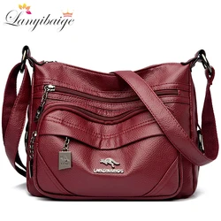 Genuine Brand Ladies Handbag High Quality Soft Leather Messenger Bag Luxury Designer Crossbody Shoulder Bag For Women Sac A Main