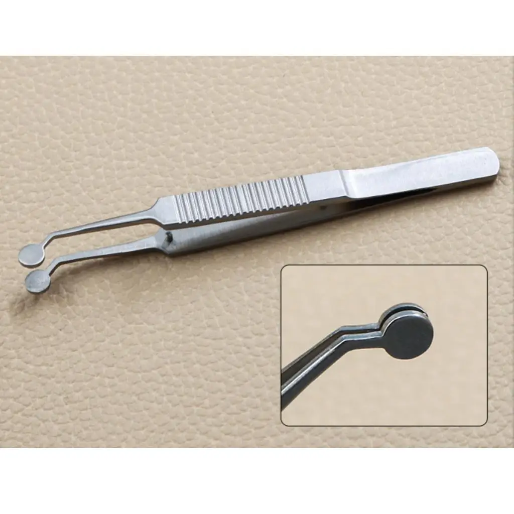 1x Meibomian Drüse Rechteckiger Kopf Forcep Deep Meibum EyeLid 4,33''