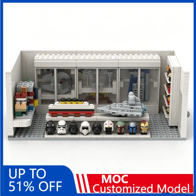 

630Pcs Customizeize Brick Business Life Series The Display Room Building Blocks Education Assembly Toy Collection Christmas Gift