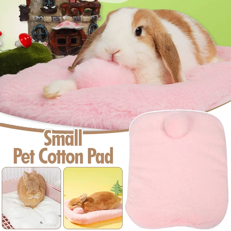 

Warm Plush Small Pet Bed House Nest for Rabbit Hamster Guinea Pig Hedgehog Soft Sleeping Mat Cage Pad Autumn Winter Supplies